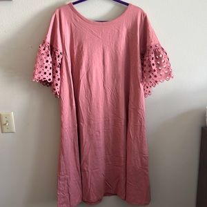 Lane Bryant t-shirt dress with lace sleeves